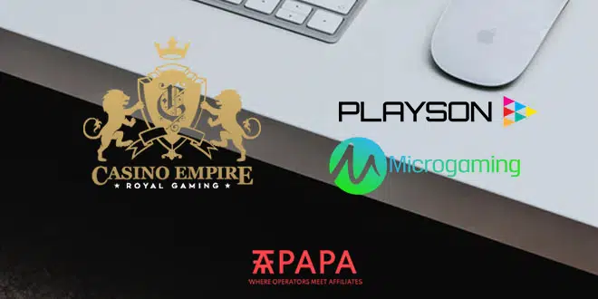 Online Casino Expands its empire by partnering with MicroGaming and Playson