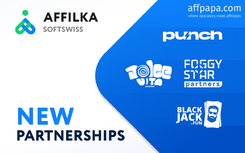Affilka by SOFTSWISS partners with five more brands
