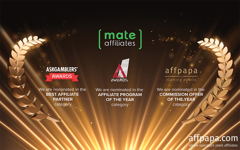 Mate Affiliates nominated in 3 different Awards