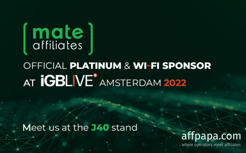 Mate Affiliates is attending iGB Amsterdam