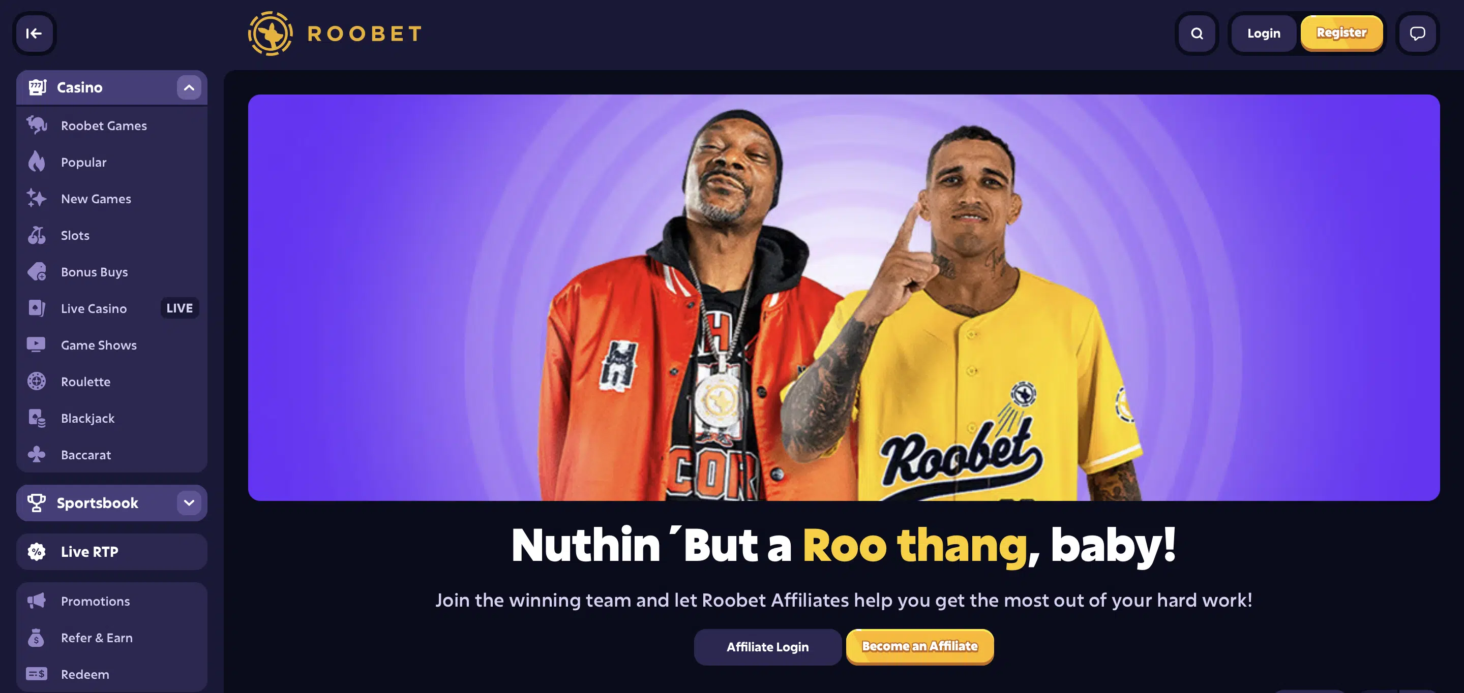 roobet affiliates bitcoin casino affiliate program