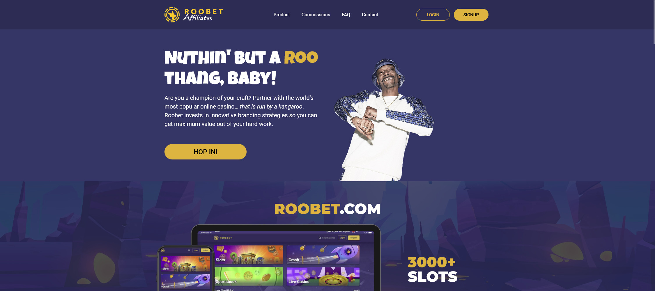 Roobet Affiliates website