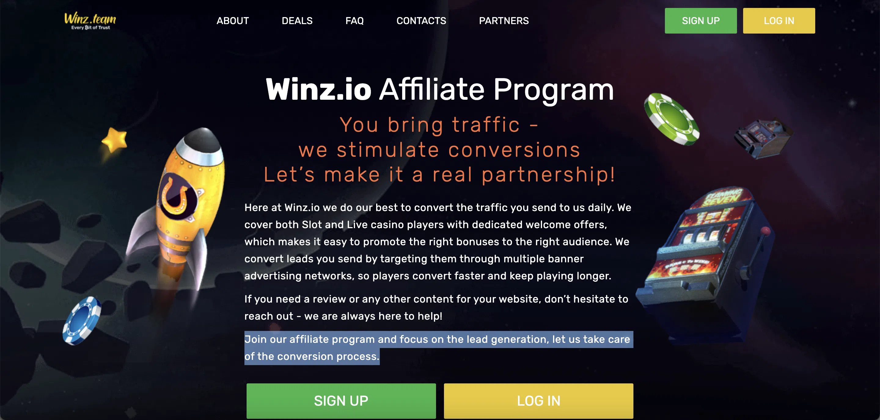 winz affiliate program