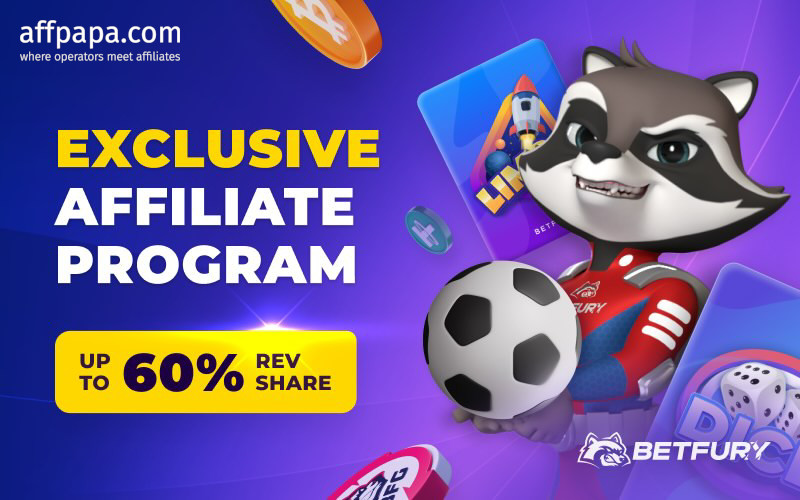 BetFury launches affiliate program with up to 60% RevShare