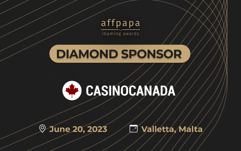 CasinoCanada as Diamond Sponsor of AffPapa iGaming Awards 2023