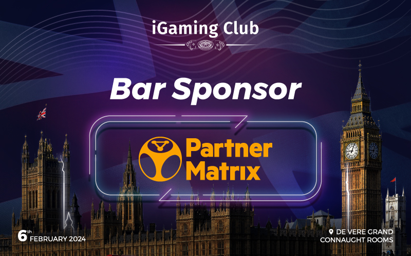 PartnerMatrix as Bar Sponsor for iGaming Club London 2024