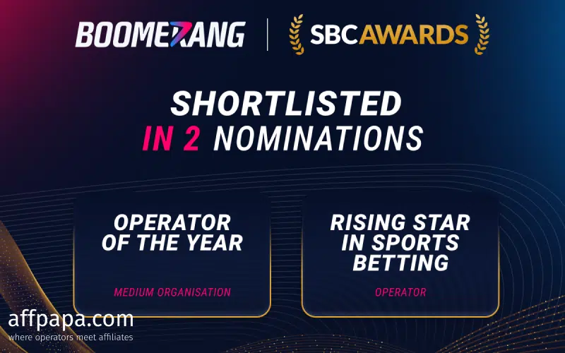 Boomerang Partners nominated in 2 SBC Awards 2024 categories