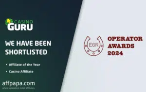 Casino Guru shortlisted for 2 EGR Operator Awards