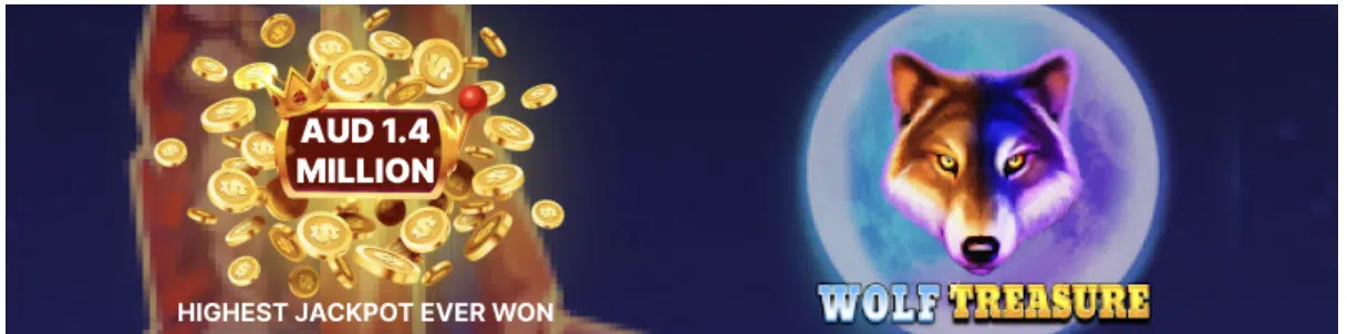 wolf treasure real money pokie