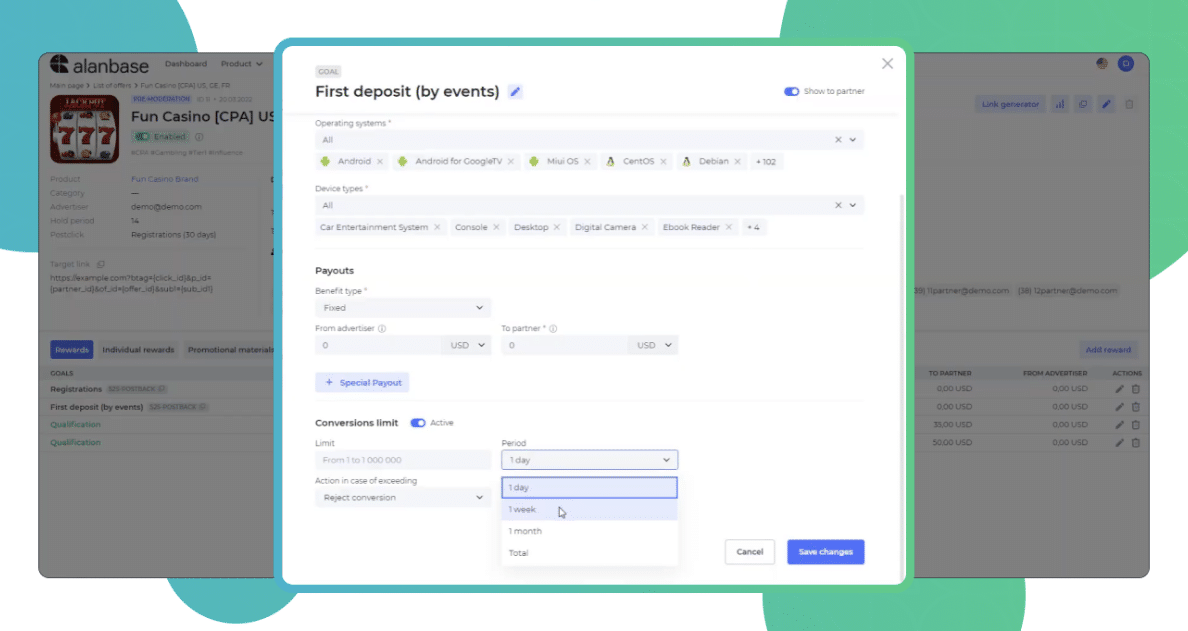 Alanbase conversions limit