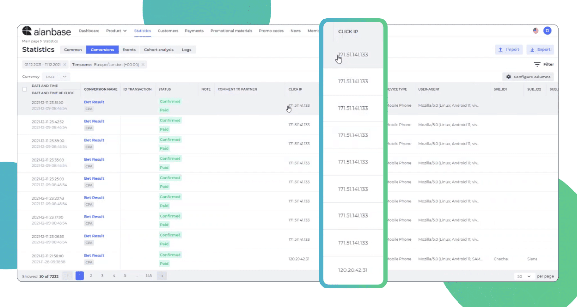 Alanbase IP addresses