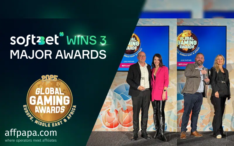 Soft2Bet wins three awards at Global Gaming Awards EMEA
