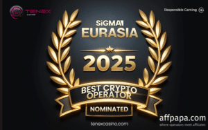 Tenex Casino Nominated for Best Crypto Operator at SiGMA 2025