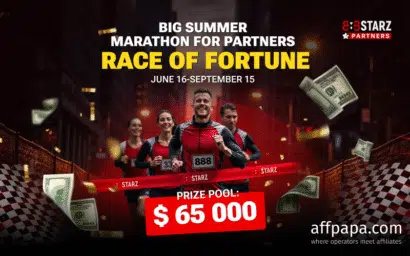 888STARZ Partners Kicks Off “Race of Fortune” Promo with $65K Prize Pool!