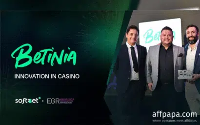 Soft2Bet’s Betinia Wins “Innovation in Casino” at EGR Awards 2025