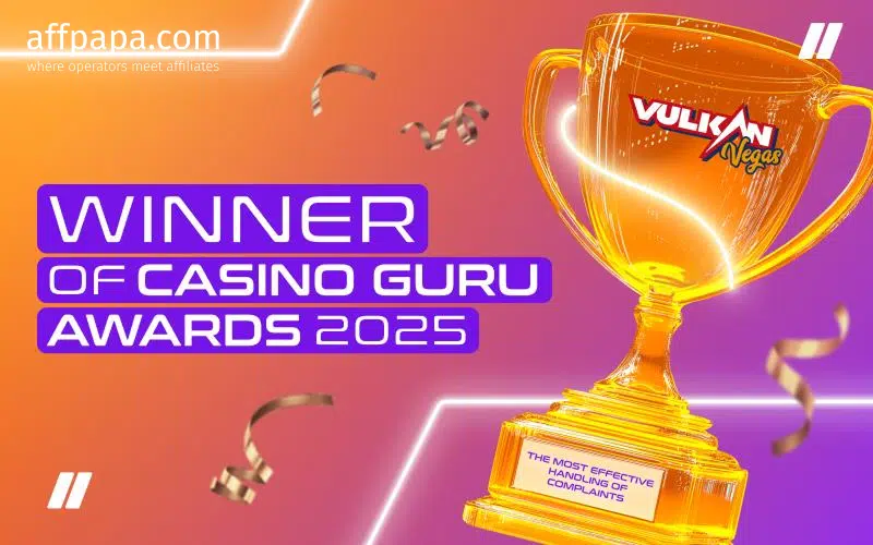 Vulkan Vegas nyeri a Casino Guru Awards 2025 díjat a panelfeloldásért