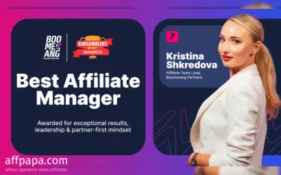 Boomerang wins Best Affiliate Manager at AskGamblers Awards