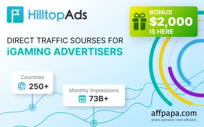 HilltopAds Unveils Full Management Service, Advanced Targeting, and a $2,000 Bonus for iGaming Advertisers