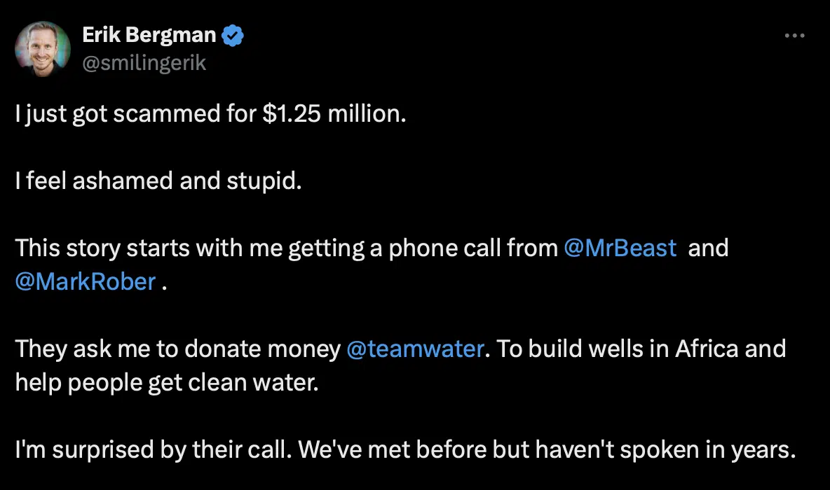 erik bergman scammed