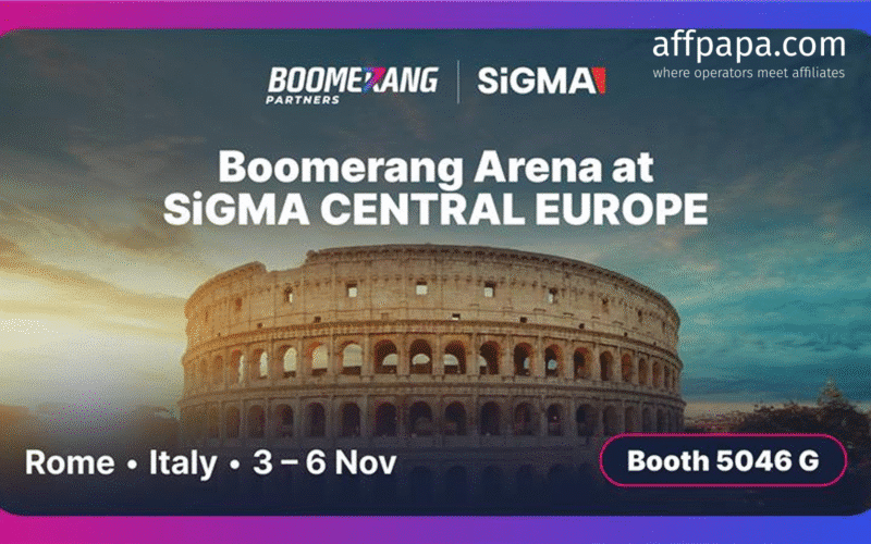 Boomerang Partners, SiGMA Europe: booth activities & Golden Boomerang League Boomerang Partners, SiGMA Europe: booth activities & Golden Boomerang League