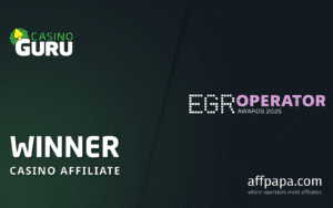 Casino Guru wins in Casino Affiliate category at the EGR Operator Awards 2025