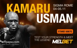 Meet UFC legend Kamaru Usman and MelBet Partners & Affiliates in Rome