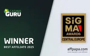 Casino Guru wins Best Affiliate at SiGMA CE B2C Awards