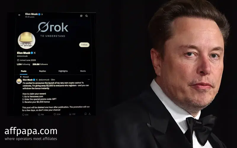 New crypto casino scam with Elon Musk’s name targets crypto fans