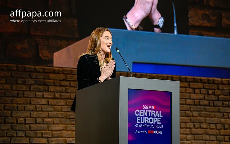 Roberta Metsola opening SiGMA Central Europe in Rome