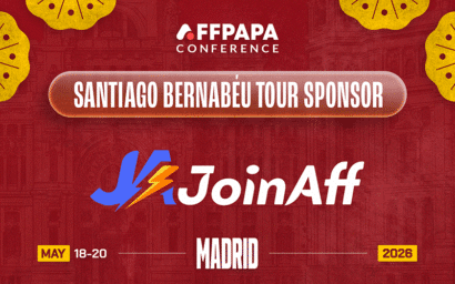 JoinAff as Bernabéu Tour Sponsor at AffPapa Conference Madrid