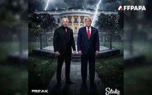 Trump posts controversial UFC promo with Stake logo