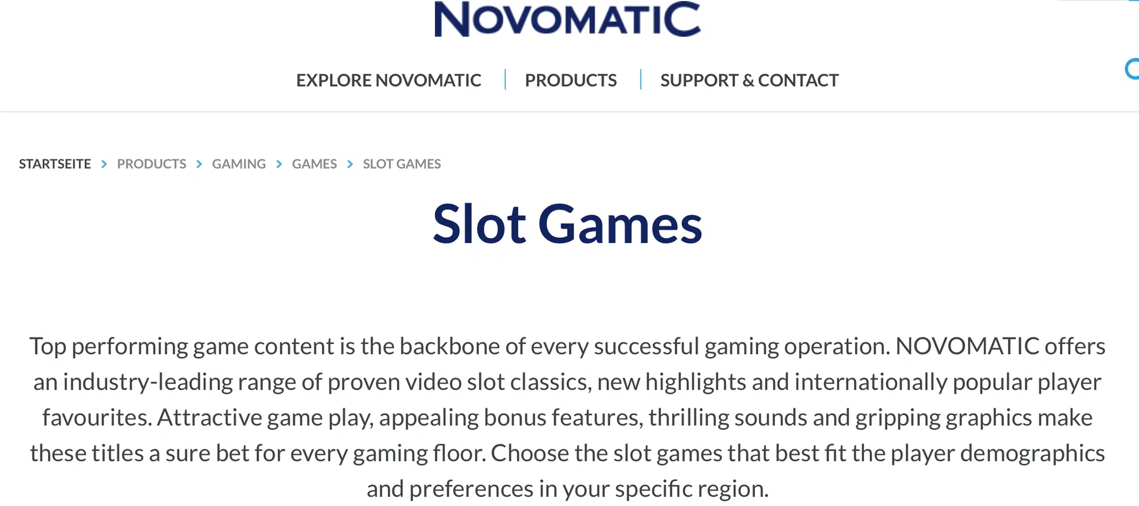 slot provider novomatic